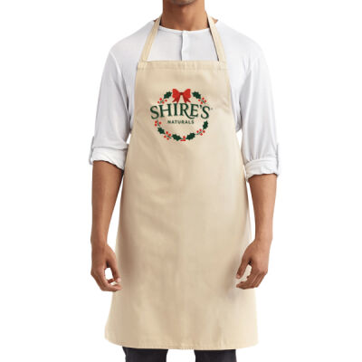 Organic Cotton Bib Apron (Wreath) Thumbnail